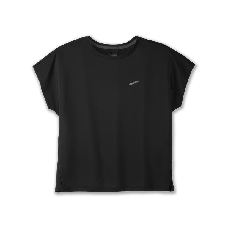 Brooks Sprint Free Breathable Women's Short Sleeve Running Shirt - Black (20658-JWUI)